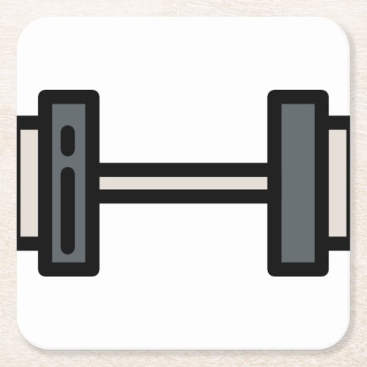 ダンベル スクエアペーパーコースター (正面)