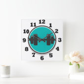 ダンベル スクエア壁時計 (ホーム)