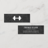 ダンベル |パーソナルトレーナー(石板) スキニー名刺 (正面/裏面)