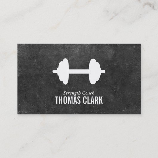 ダンベル |パーソナルトレーナー(石板) 名刺 (正面)