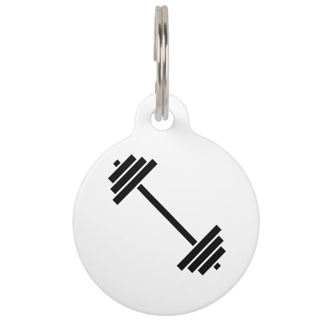 ダンベル ペット　ネームタグ (正面)