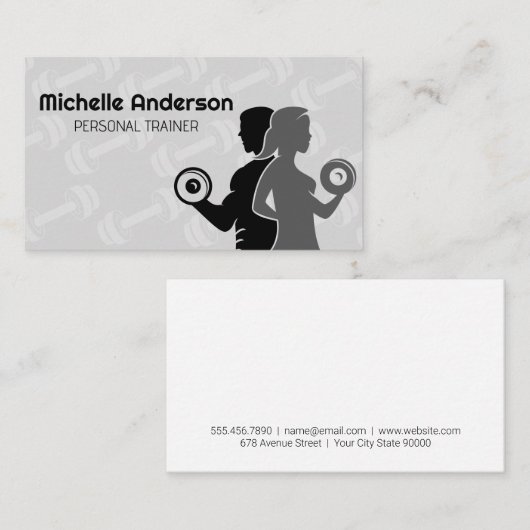 ダンベル |取り組んでいるユーザー 名刺 (正面/裏面)