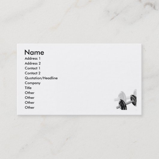 ダンベル 名刺 (正面)