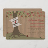 ダンボールインスパイアアップルオーチャードリハーサルディナー 招待状 (正面/裏面)