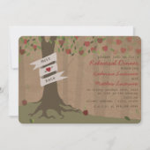 ダンボールインスパイアアップルオーチャードリハーサルディナー 招待状 (正面)