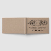 ダンボールフローラ結婚イニシャルのゲストブック ゲストブック (全面)