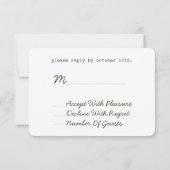 ダンボール入りアップルオーチャードウェディングRSVP 出欠カード (裏面)