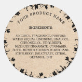 ダンボール原料製品ラベルキャンドル | Soap ラウンドシール (正面)