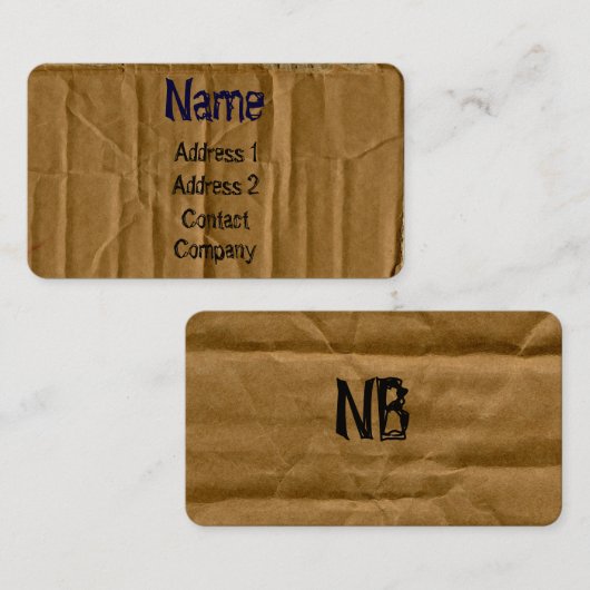 ダンボール名刺 名刺 (正面/裏面)