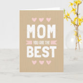 ダンボール母の日文字デザイン カード (黄色い花)