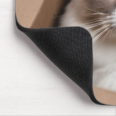 ダンボール箱に入れたラグドール猫 マウスパッド (コーナー)