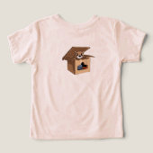 ダンボール箱の中の可愛い赤ちゃんカワウソ (デザイン裏面)