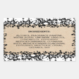 ダンボール素材製品ラベル天然葉製品 長方形シール