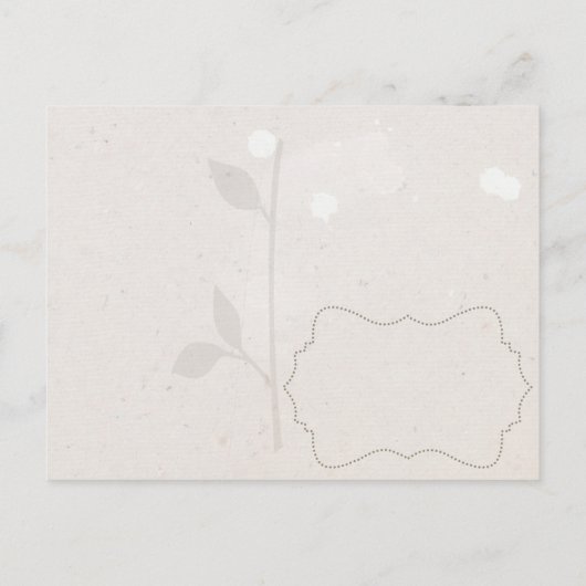 ダンボー素朴ド多肉結婚式の日付保存 案内ポストカード (裏面)