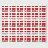 ダンマークおよびデンマーク国旗 ラッピングペーパー (フラット)