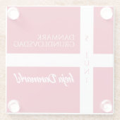 ダンマークグルンドロフスダグデンマーク国旗 ガラスコースター (裏面)