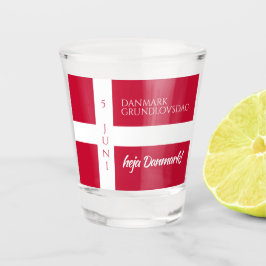 ダンマークグルンドロフスダグデンマーク国旗 ショットグラス