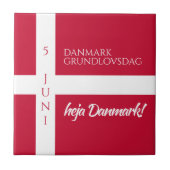 ダンマークグルンドロフスダグデンマーク国旗 タイル (正面)