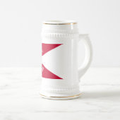 ダンマークグルンドロフスダグデンマーク国旗 ビールジョッキ (正面右)