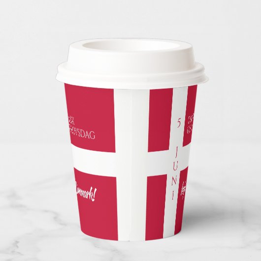 ダンマークグルンドロフスダグデンマーク国旗 紙コップ (右)