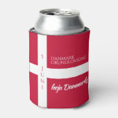 ダンマークグルンドロフスダグデンマーク国旗 缶クーラー (缶正面)