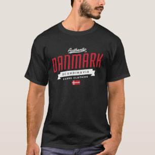 ダンマークスカンジナビアヴィンテージデンマーク国旗Dansk Retr Tシャツ