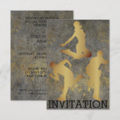 ダンモダンスヒップホップアーバンクラブグルンジーセメントウォール 招待状 (正面/裏面)