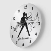 ダンモダンスブラック ラージ壁時計 (傾斜)