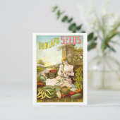 ダンラップのヴィンテージ野菜種広告 ポストカード (スタンド正面)