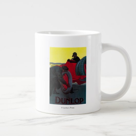 ダンロップヴィンテージポスターヨーロッパ ジャンボコーヒーマグカップ (右)