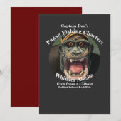 ダン船長の異教の釣りチャーター ウィッティアAK 招待状 (正面/裏面)