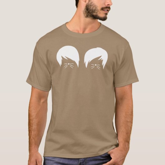 ダン＆フィル猫レトロ Tシャツ (正面)