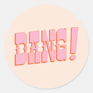 ダン！(西サロンフォント、レトロモダンカラー) ラウンドシール