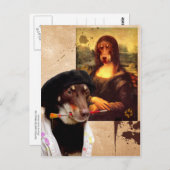 ダヴィンチとモナリザ ポストカード (正面/裏面)
