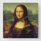 ダヴィンチのモナリザの壁時計 スクエア壁時計 (正面)
