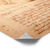 ダヴィンチのヴィトルヴィアン・マン(1487年) ポスター (角)