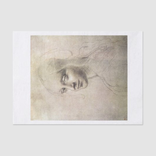 ダヴィンチガール顔デコパージュ 薄葉紙 (正面)