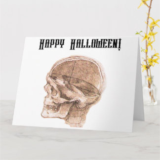 ダヴィンチハロウィーン科学解剖学スカルプリント カード