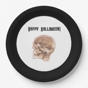 ダヴィンチハロウィーン科学解剖学スカルプリント ペーパープレート