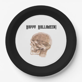 ダヴィンチハロウィーン科学解剖学スカルプリント ペーパープレート