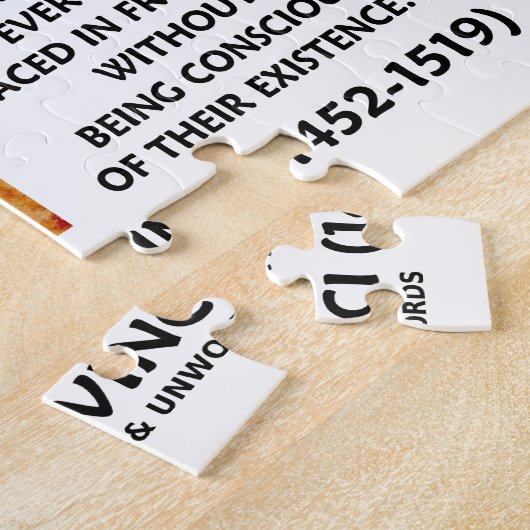 ダヴィンチペインタープラクティスアイリューズ鏡引用文 ジグソーパズル (側面)