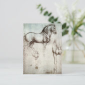 ダヴィンチホース勉強ルネッサンススケッチファインアート ポストカード (スタンド正面)