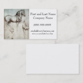 ダヴィンチホース勉強ルネッサンススケッチファインアート 名刺 (正面/裏面)