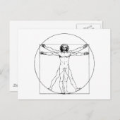 ダヴィンチヴィトゥルーヴィアンマンポストカード ポストカード (正面/裏面)