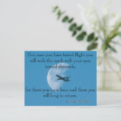 ダヴィンチ飛んでいる詩🚁✨予算スペシャル ポストカード (スタンド正面)