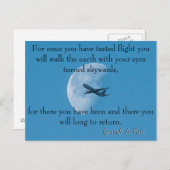 ダヴィンチ飛んでいる詩🚁✨予算スペシャル ポストカード (正面/裏面)