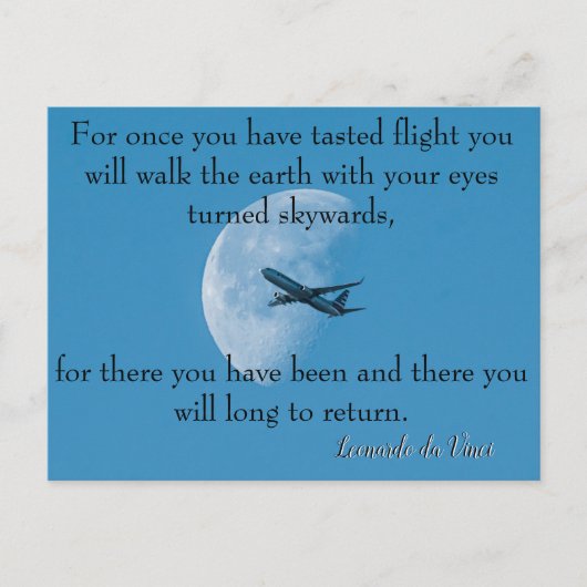 ダヴィンチ飛んでいる詩🚁✨予算スペシャル ポストカード (正面)