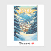 ダヴォススイストラベルアートヴィンテージ シール (シート)