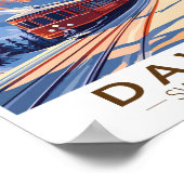 ダヴォススイストレイントラベルアートヴィンテージ ポスター (角)