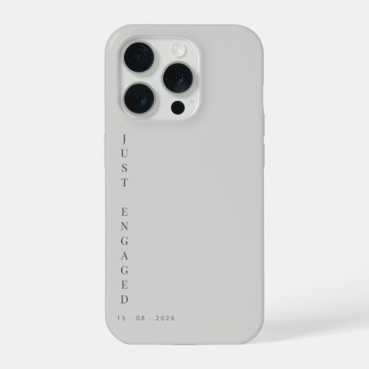ダヴグレーのかんたんモダンな「Just Engaged」デザイン iPhoneケース (裏面)